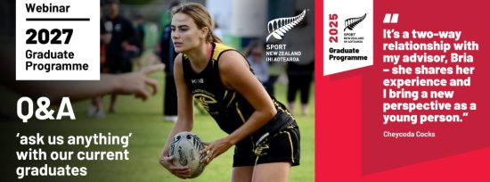 Graduate Programme Q&A webinar  |  Sport NZ