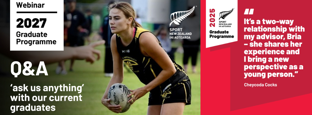 Graduate Programme Q&A webinar  |  Sport NZ